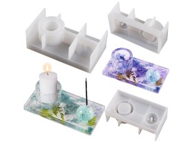 Molde silicona porta vela y porta sahumerio